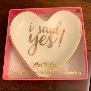 I Said Yes Trinket Tray Miss to Mrs. NEW